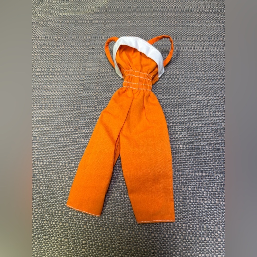Vintage Best Buy Orange White Trim Barbie Doll Jumpsuit